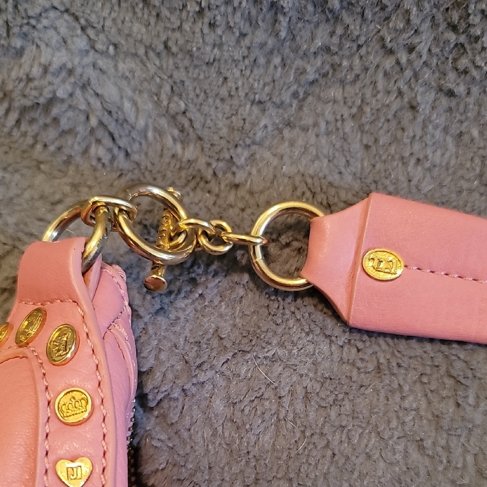 Studded Bubblegum Pink Real Leather Juicy Couture Handbag 😊 - Picture 2 of 6